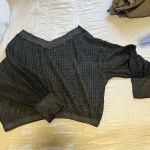 Grey lightweight free people slouchy sweater/long sleeve!